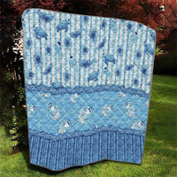 Hawaii Christmas In July Quilt Sky Blue Mele Kalikimaka Sea Animals