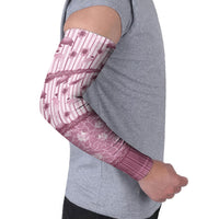 Hawaii Christmas In July Arm Sleeves Dusty Pink Mele Kalikimaka Sea Animals