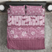 Hawaii Christmas In July Bedding Set Dusty Pink Mele Kalikimaka Sea Animals