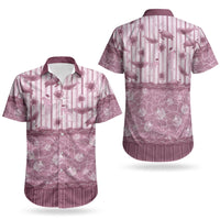 Hawaii Christmas In July Couples Matching Short Sleeve Bodycon Dress and Hawaiian Shirt Dusty Pink Mele Kalikimaka Sea Animals DT05 - Polynesian Pride