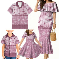 Hawaii Christmas In July Family Matching Mermaid Dress and Hawaiian Shirt Dusty Pink Mele Kalikimaka Sea Animals DT05 - Polynesian Pride