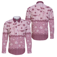 Hawaii Christmas In July Family Matching Mermaid Dress and Hawaiian Shirt Dusty Pink Mele Kalikimaka Sea Animals DT05 Dad's Shirt - Long Sleeve Pink - Polynesian Pride