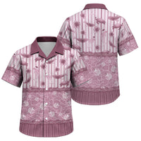Hawaii Christmas In July Family Matching Mermaid Dress and Hawaiian Shirt Dusty Pink Mele Kalikimaka Sea Animals DT05 Son's Shirt Pink - Polynesian Pride