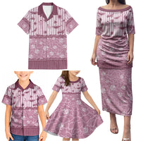 Hawaii Christmas In July Family Matching Puletasi and Hawaiian Shirt Dusty Pink Mele Kalikimaka Sea Animals DT05 - Polynesian Pride