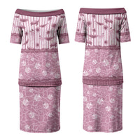 Hawaii Christmas In July Family Matching Puletasi and Hawaiian Shirt Dusty Pink Mele Kalikimaka Sea Animals DT05 Mom's Dress Pink - Polynesian Pride