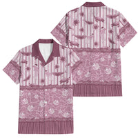 Hawaii Christmas In July Family Matching Puletasi and Hawaiian Shirt Dusty Pink Mele Kalikimaka Sea Animals DT05 Dad's Shirt - Short Sleeve Pink - Polynesian Pride