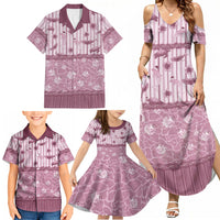 Hawaii Christmas In July Family Matching Summer Maxi Dress and Hawaiian Shirt Dusty Pink Mele Kalikimaka Sea Animals DT05 - Polynesian Pride
