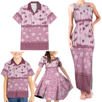 Hawaii Christmas In July Family Matching Tank Maxi Dress and Hawaiian Shirt Dusty Pink Mele Kalikimaka Sea Animals DT05 - Polynesian Pride