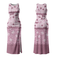 Hawaii Christmas In July Family Matching Tank Maxi Dress and Hawaiian Shirt Dusty Pink Mele Kalikimaka Sea Animals DT05 Mom's Dress Pink - Polynesian Pride
