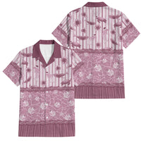 Hawaii Christmas In July Family Matching Tank Maxi Dress and Hawaiian Shirt Dusty Pink Mele Kalikimaka Sea Animals DT05 Dad's Shirt - Short Sleeve Pink - Polynesian Pride