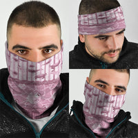 Hawaii Christmas In July Neck Gaiter Dusty Pink Mele Kalikimaka Sea Animals