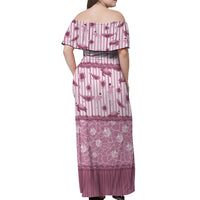 Hawaii Christmas In July Off Shoulder Maxi Dress Dusty Pink Mele Kalikimaka Sea Animals