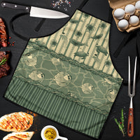 Hawaii Christmas In July Apron Olive Green Mele Kalikimaka Sea Animals