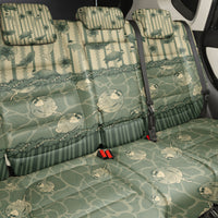 Hawaii Christmas In July Back Car Seat Cover Olive Green Mele Kalikimaka Sea Animals