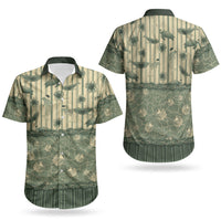 Hawaii Christmas In July Couples Matching Mermaid Dress and Hawaiian Shirt Olive Green Mele Kalikimaka Sea Animals DT05 - Polynesian Pride