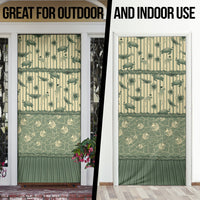 Hawaii Christmas In July Door Cover Olive Green Mele Kalikimaka Sea Animals