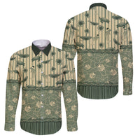 Hawaii Christmas In July Family Matching Mermaid Dress and Hawaiian Shirt Olive Green Mele Kalikimaka Sea Animals DT05 Dad's Shirt - Long Sleeve Green - Polynesian Pride