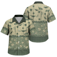 Hawaii Christmas In July Family Matching Short Sleeve Bodycon Dress and Hawaiian Shirt Olive Green Mele Kalikimaka Sea Animals DT05 Son's Shirt Green - Polynesian Pride