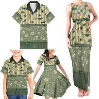 Hawaii Christmas In July Family Matching Tank Maxi Dress and Hawaiian Shirt Olive Green Mele Kalikimaka Sea Animals DT05 - Polynesian Pride