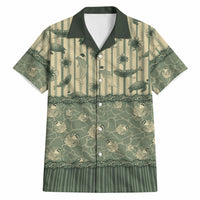 Hawaii Christmas In July Hawaiian Shirt Olive Green Mele Kalikimaka Sea Animals DT05 Green - Polynesian Pride