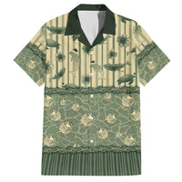 Hawaii Christmas In July Hawaiian Shirt Olive Green Mele Kalikimaka Sea Animals