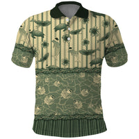 Hawaii Christmas In July Polo Shirt Olive Green Mele Kalikimaka Sea Animals DT05 Green - Polynesian Pride