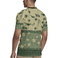 Hawaii Christmas In July Rugby Jersey Olive Green Mele Kalikimaka Sea Animals