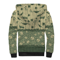 Hawaii Christmas In July Sherpa Hoodie Olive Green Mele Kalikimaka Sea Animals