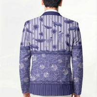 Hawaii Christmas In July Blazer Amethyst Purple Mele Kalikimaka Sea Animals