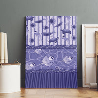 Hawaii Christmas In July Canvas Wall Art Amethyst Purple Mele Kalikimaka Sea Animals
