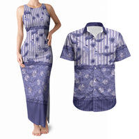 Hawaii Christmas In July Couples Matching Tank Maxi Dress and Hawaiian Shirt Amethyst Purple Mele Kalikimaka Sea Animals DT05 Purple - Polynesian Pride