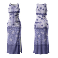 Hawaii Christmas In July Couples Matching Tank Maxi Dress and Long Sleeve Button Shirt Amethyst Purple Mele Kalikimaka Sea Animals DT05 - Polynesian Pride