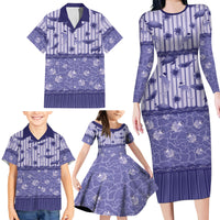 Hawaii Christmas In July Family Matching Long Sleeve Bodycon Dress and Hawaiian Shirt Amethyst Purple Mele Kalikimaka Sea Animals DT05 - Polynesian Pride