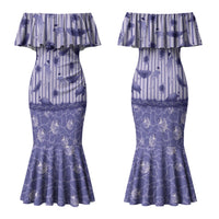 Hawaii Christmas In July Family Matching Mermaid Dress and Hawaiian Shirt Amethyst Purple Mele Kalikimaka Sea Animals DT05 Mom's Dress Purple - Polynesian Pride