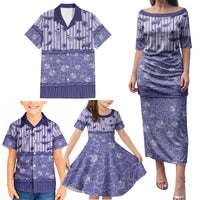 Hawaii Christmas In July Family Matching Puletasi and Hawaiian Shirt Amethyst Purple Mele Kalikimaka Sea Animals DT05 - Polynesian Pride