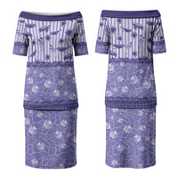 Hawaii Christmas In July Family Matching Puletasi and Hawaiian Shirt Amethyst Purple Mele Kalikimaka Sea Animals DT05 Mom's Dress Purple - Polynesian Pride