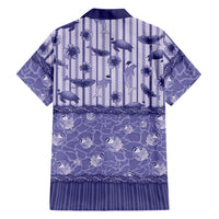 Hawaii Christmas In July Family Matching Short Sleeve Bodycon Dress and Hawaiian Shirt Amethyst Purple Mele Kalikimaka Sea Animals DT05 Dad's Shirt - Long Sleeve Purple - Polynesian Pride