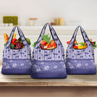 Hawaii Christmas In July Grocery Bag Amethyst Purple Mele Kalikimaka Sea Animals
