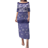 Hawaii Christmas In July Puletasi Amethyst Purple Mele Kalikimaka Sea Animals DT05 Long Dress Purple - Polynesian Pride