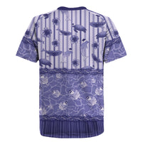 Hawaii Christmas In July Rugby Jersey Amethyst Purple Mele Kalikimaka Sea Animals