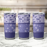 Hawaii Christmas In July Tumbler Cup Amethyst Purple Mele Kalikimaka Sea Animals