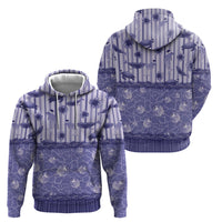 Hawaii Christmas In July Zip Hoodie Amethyst Purple Mele Kalikimaka Sea Animals