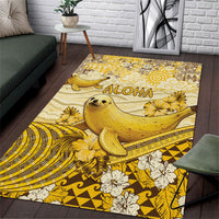 Hawaii Banana Seal Area Rug Ilio Holo I Ka Uaua Aloha DT05 Yellow - Polynesian Pride