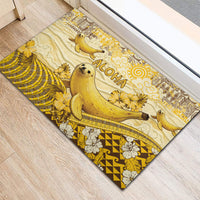 Hawaii Banana Seal Rubber Doormat Ilio Holo I Ka Uaua Aloha DT05 - Polynesian Pride