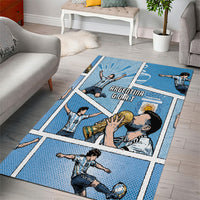 Argentina Football Area Rug Goat Comic Style Sun Of May DT05 - Polynesian Pride