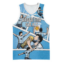 Custom Argentina Football Basketball Jersey Goat Comic Style Sun Of May DT05 Unisex Blue - Polynesian Pride