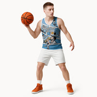 Custom Argentina Football Basketball Jersey Goat Comic Style Sun Of May DT05 - Polynesian Pride