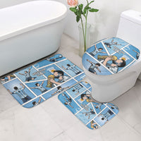 Argentina Football Bathroom Set Goat Comic Style Sun Of May DT05 - Polynesian Pride