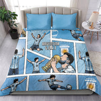 Argentina Football Bedding Set Goat Comic Style Sun Of May DT05 - Polynesian Pride