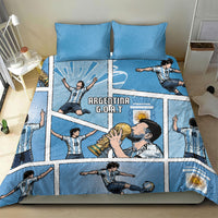 Argentina Football Bedding Set Goat Comic Style Sun Of May DT05 - Polynesian Pride